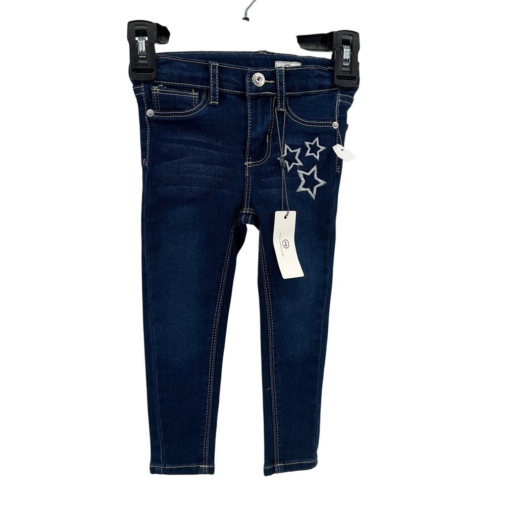 AG Jeans Adriano Goldschmied Kids Pants Girls Size 2T Dark Wash Star Embroidered